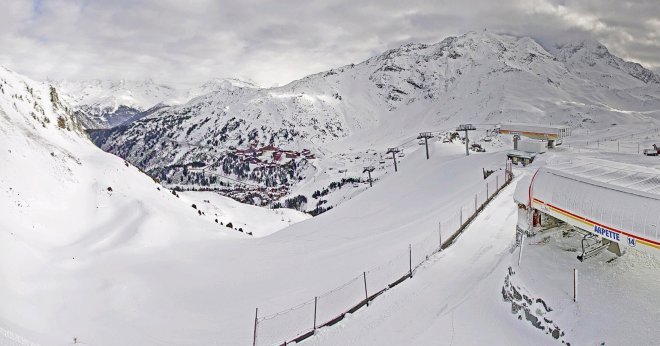 Les Arcs aujourd'hui enneigement